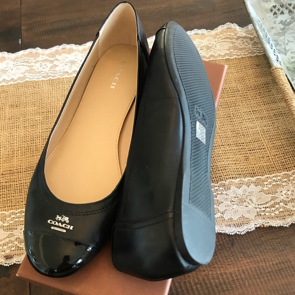 Coach leather flats
